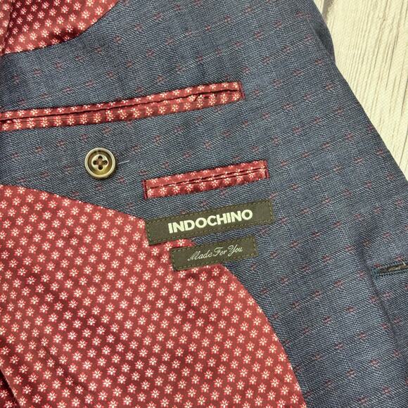 Indochino Custom Made, Navy Blue Blazer Size 40 Regular - Picture 3 of 6